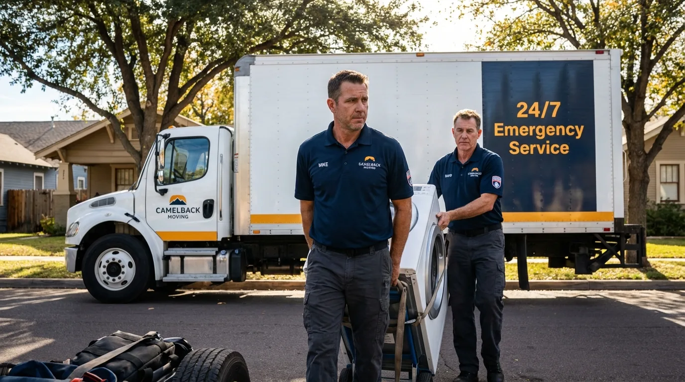 CamelBack Moving crew loading furniture in Sulphur Springs, AR